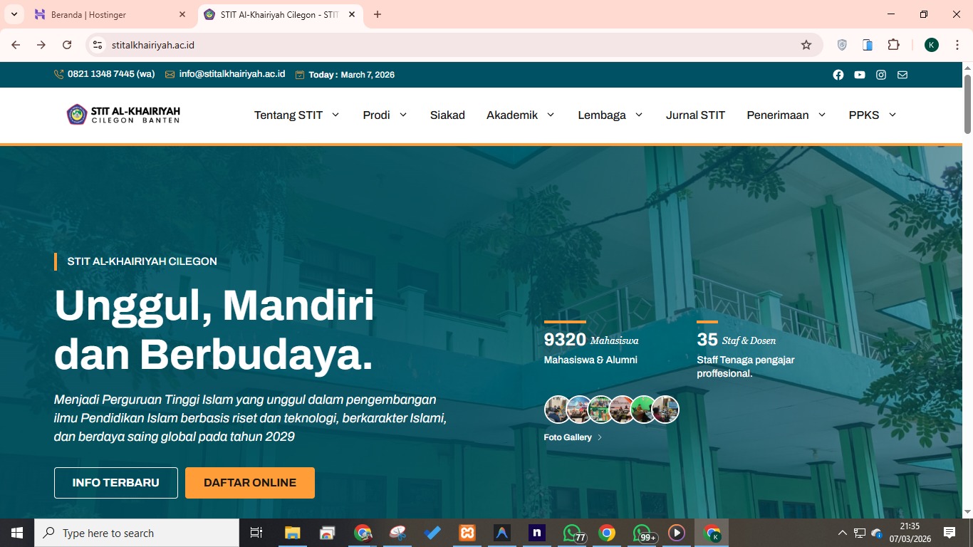 Web Resmi  STIT Al-khairiyah Cilegon 