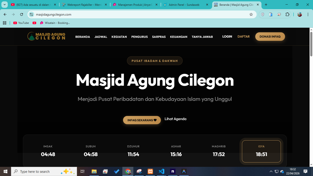 Website Masjid Agung Kota Cilegon